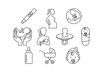 Free Maternity Line Icon Vector - Free vector #427063