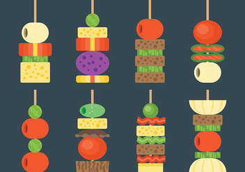 Free Canapes Icons Vector - Free vector #427083