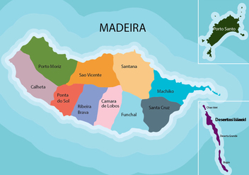 Madeira Map - vector #427303 gratis