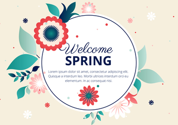 Free Spring Flower Vector Typography - Free vector #427383