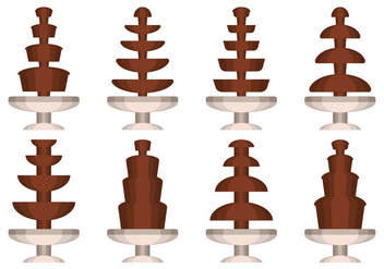 Chocolate Fountain Vector Collection - vector gratuit #427443 