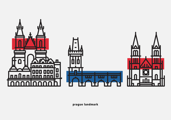 Prague Landmark Vector Icon Pack - vector gratuit #428443 