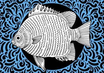 Ornate Fish Design - vector #428463 gratis