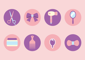 Free Hairdressing Tools Icon Vectors - vector #428653 gratis