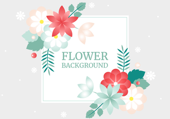 Free Spring Vector Flower Greeting Card - vector gratuit #428693 