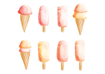 Vector Hand Drawn Ice Cream Collection - Free vector #428973