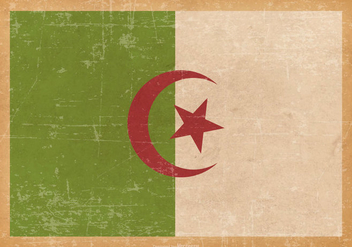 Flag of Algeria on Old Grunge Background - бесплатный vector #429013