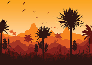Yucca Mountain Sunset Free Vector - Free vector #429143