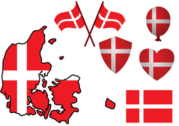 Danish Flag Vector - бесплатный vector #429263