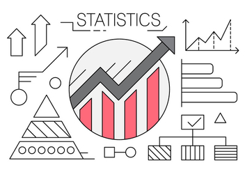 Linear Icons with Charts and Statistics - vector gratuit #429663 