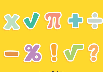 Colored Math Symbol Vector - vector #430003 gratis