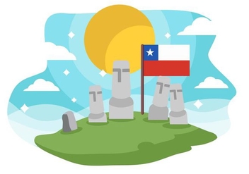 Free Chile Landmark Easter Island Background Vector - vector #430043 gratis