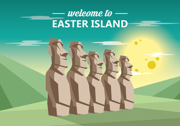 Easter Island Statue - Free vector #430173