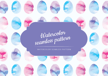 Vector Watercolor Easter Eggs Pattern - Free vector #430263