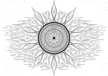 Free Mandala Vector Sun Illustration - vector gratuit #430523 
