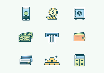 Banking and Finance Icons - бесплатный vector #430623