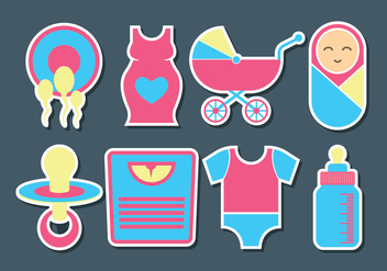 Maternity Vector Icons - бесплатный vector #430653