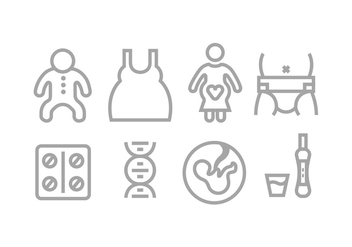 Mom and baby icons - Free vector #430663