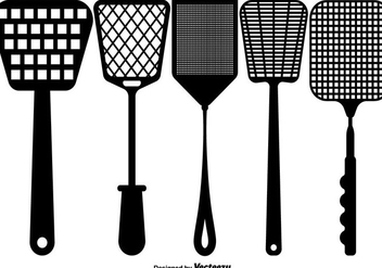 Vector Flat Fly Swatter Icons - Free vector #430733