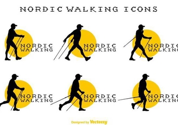Vector Nordic Walking Signs - Free vector #430743