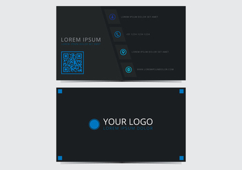 Blue Stylish Business Card Template - Free vector #430763