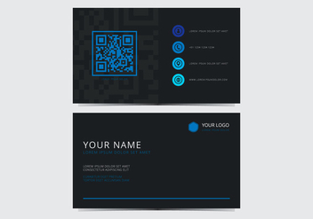 Blue Stylish Business Card Template - vector #430803 gratis