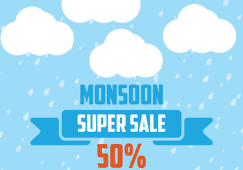 Monsoon Background Vector - Kostenloses vector #430913