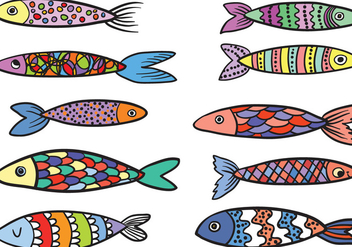 Free Colorful Fish Vectors - vector #430953 gratis