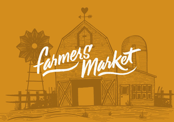 Farmers Market Barn - vector #431003 gratis