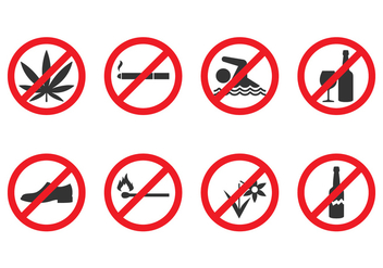 Vector Prohibited Signs - Kostenloses vector #431483
