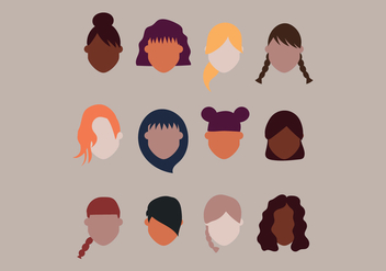 Hairstyles For Girls - бесплатный vector #431633