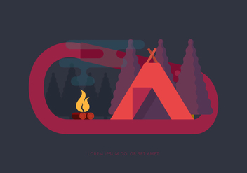 Camp Carabiner Illustration - vector #431663 gratis