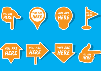 You Are Here Sign - vector gratuit #431683 