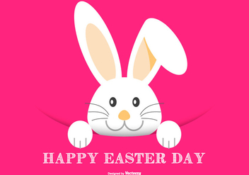 Cute Easter Bunny Illustration - Free vector #431803