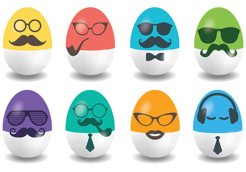 Hipster Easter Vector Icons - vector #431833 gratis
