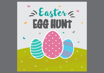Free Easter Egg Hunt Card Vector - Free vector #431843