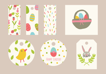 Colorful Easter Tags - бесплатный vector #431873