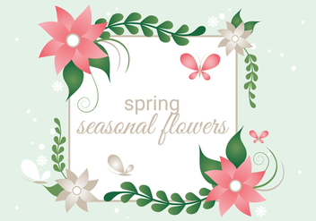 Free Spring Season Decoration Vector Background - бесплатный vector #431963