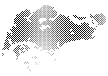 Dotted Singapore Map Vector - бесплатный vector #432123