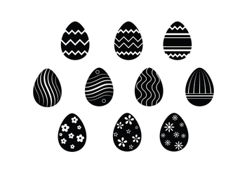 Free Easter Eggs Silhouette Vector - Kostenloses vector #432193