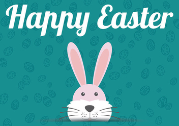 Easter Flat Background Vector - Free vector #432423