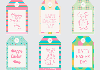 Cute Easter Gift Tag Collection - бесплатный vector #432483