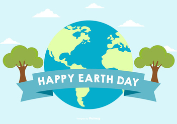 Happy Earth Day Illustration - Kostenloses vector #432493