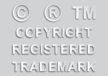 Copyright and Trademark Sign Vectors - Free vector #432593