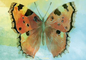 Watercolor Butterfly Background - бесплатный vector #432683