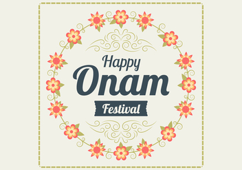 Floral Onam Background Vector - бесплатный vector #432713