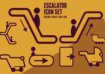 Escalator Icons - Free vector #432783