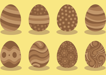 Free Chocolate Easter Eggs Icons Vector - vector gratuit #432873 