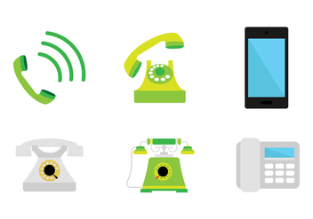 Green Telephone Icon - Free vector #433033