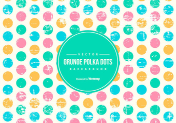 Grunge Polka Dot Background - vector gratuit #433053 
